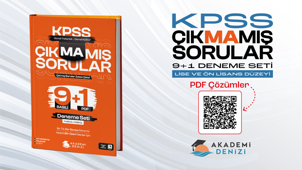 KPSS Çıkmamış Sorular Lise ve Ön Lisans Düzeyi 9 + 1  Deneme Seti