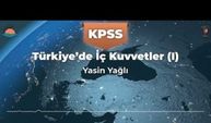KPSS COĞRAFYA (4) : Türkiye'de İç Kuvvetler (I)