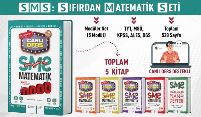 SMS SIFIRDAN MATEMATİK SETİ :  TYT • KPSS • ALES • DGS • MSÜ