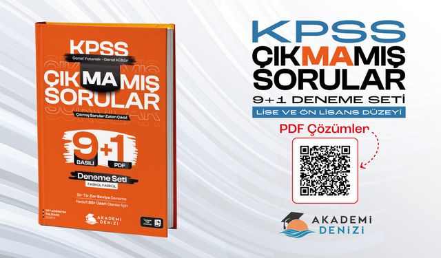 KPSS Çıkmamış Sorular Lise ve Ön Lisans Düzeyi 9 + 1  Deneme Seti