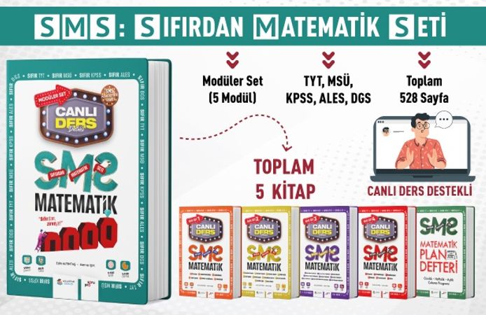SMS SIFIRDAN MATEMATİK SETİ :  TYT • KPSS • ALES • DGS • MSÜ