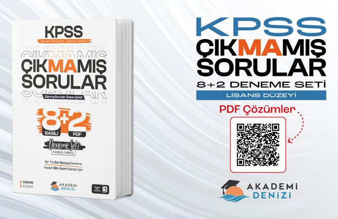 KPSS Çıkmamış Sorular Lisans Düzeyi 8 + 2 Deneme Seti