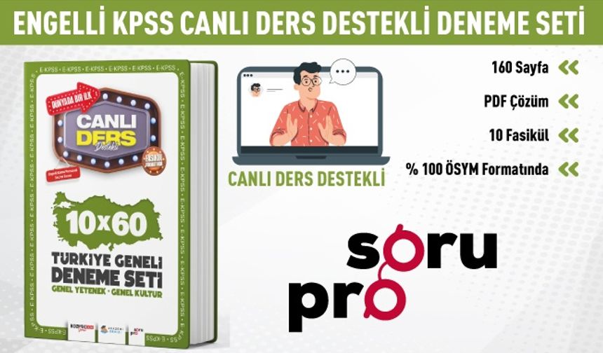 ENGELLİ KPSS CANLI DERS DESTEKLİ DENEME SETİ