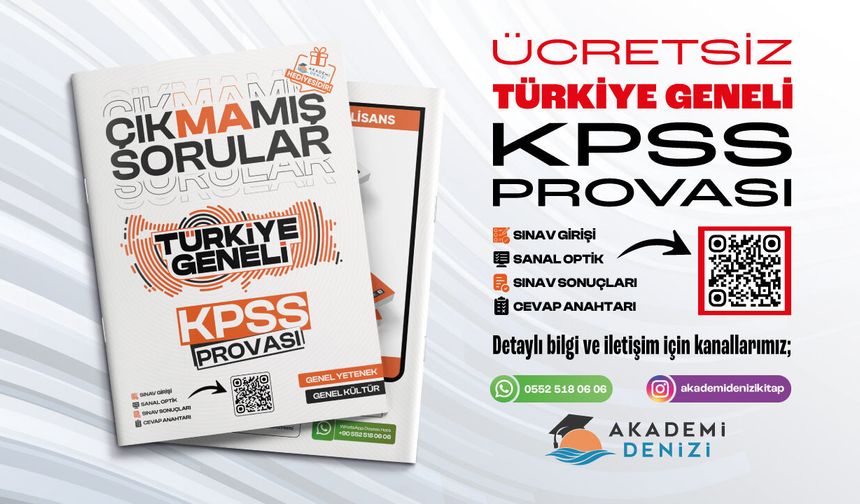 Türkiye Geneli Ücretsiz KPSS Provası