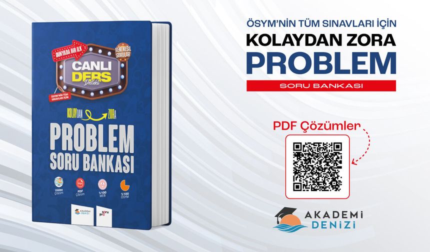ÖSYM'nin Tüm Sınavları İçin Kolaydan Zora Problem Soru Bankası