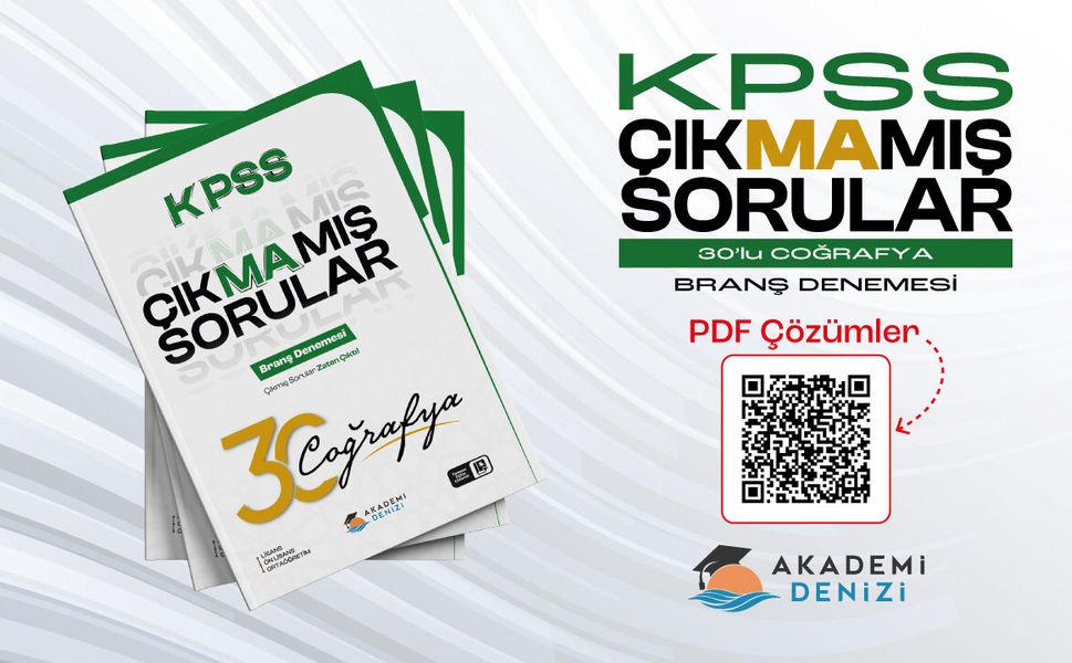 KPSS Çıkmamış Sorular 30'lu Coğrafya Branş Denemesi