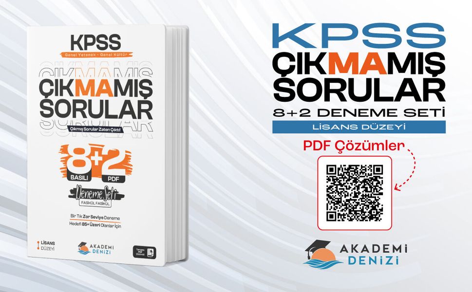 KPSS Çıkmamış Sorular Lisans Düzeyi 8 + 2 Deneme Seti